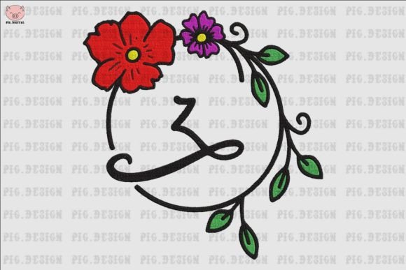 Flower Font Z