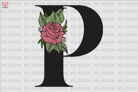 Flower Rose Font P