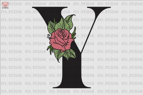 Flower Rose Font Y
