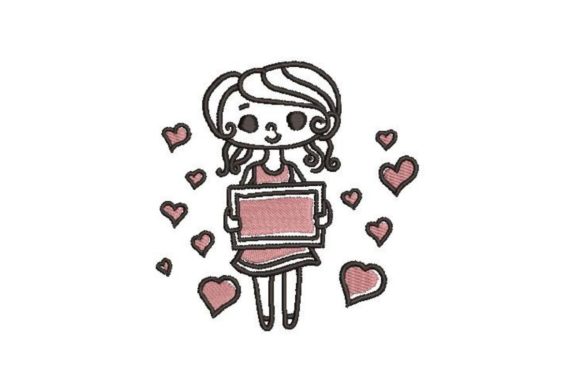 Girl with Chalkboard