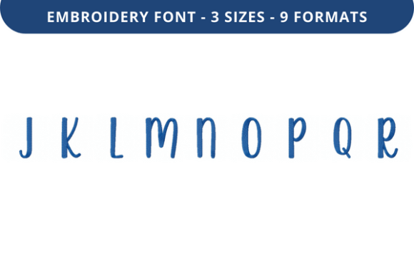 Rosmerta Font J to R: A Delicate, Heartfelt Embroidery Font for Meaningful Gifts
